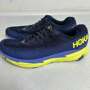 Hoka One One Torrent 2 Shoes Mens Size 11 Blue Yellow Trail Running 1110496 BIEP